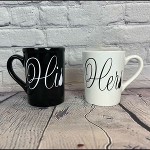 Customizable His and Hers  coffee mugs